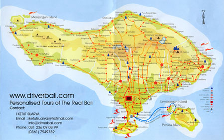 Driver Bali -  Bali Map Tour